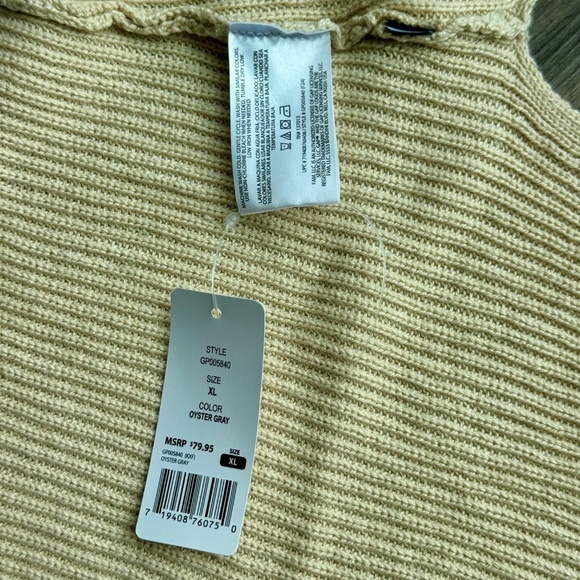 GAP Open-Front Ribbed Knit Cardigan Sweater in Oatmeal Gray – Size XL - Picture 5 of 15